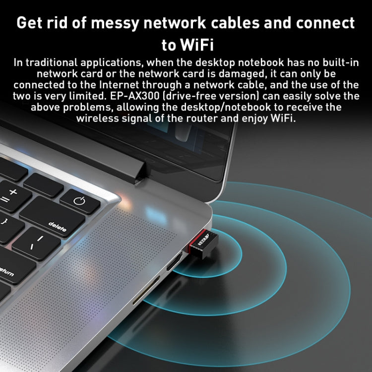 EP-A300 300Mbps WiFi6 USB Free Drive Network Adapter, EP-AX300 EP-A300 300Mbps WiFi6 USB Free Drive Network Adapter, EP-AX300